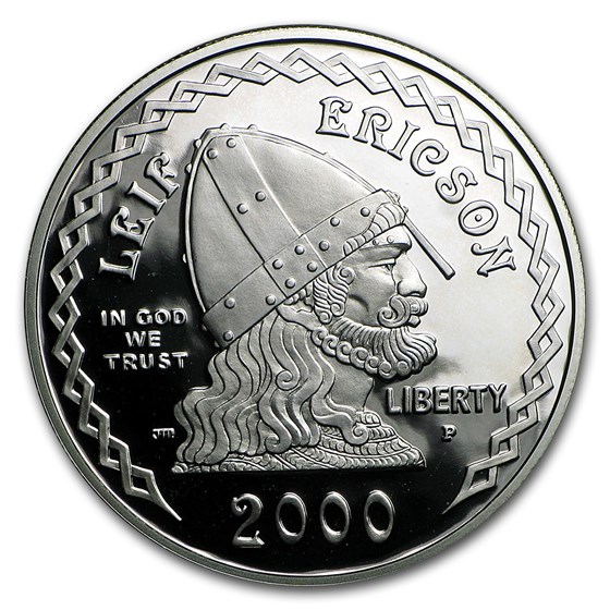 2000-P Leif Ericson $1 Silver Commem Proof (w/Box & COA) 2000-P Leif Ericson $1 Silver Commem Proof (w/Box & COA)
