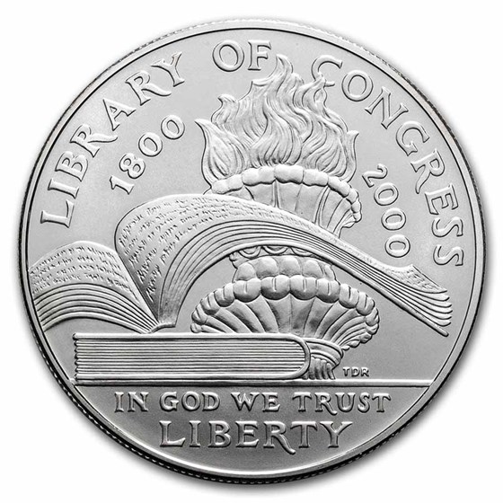 2000-P Library of Congress $1 Silver Commem BU (Capsule only) 2000-P Library of Congress $1 Silver Commem BU (Capsule only)