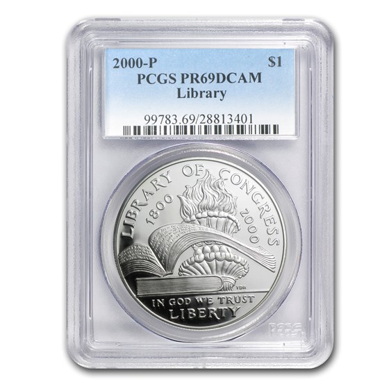 2000-P Library of Congress $1 Silver Commem PR-69 PCGS
