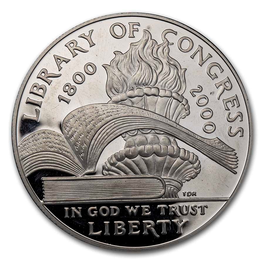 2000-P Library of Congress $1 Silver Commem Proof (Capsule Only)