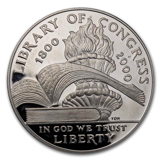 2000-P Library of Congress $1 Silver Commem Proof (Capsule) 2000-P Library of Congress $1 Silver Commem Proof (Capsule)