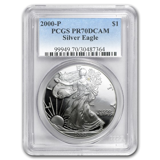 2000-P Proof American Silver Eagle PR-70 PCGS 2000-P Proof American Silver Eagle PR-70 PCGS