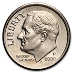 2000-P Roosevelt Dime 50-Coin Roll BU