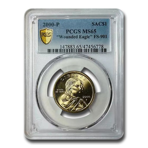 2000-P Sacagawea Dollar "Wounded Eagle" MS-65 PCGS (FS-901) 2000-P Sacagawea Dollar "Wounded Eagle" MS-65 PCGS (FS-901)