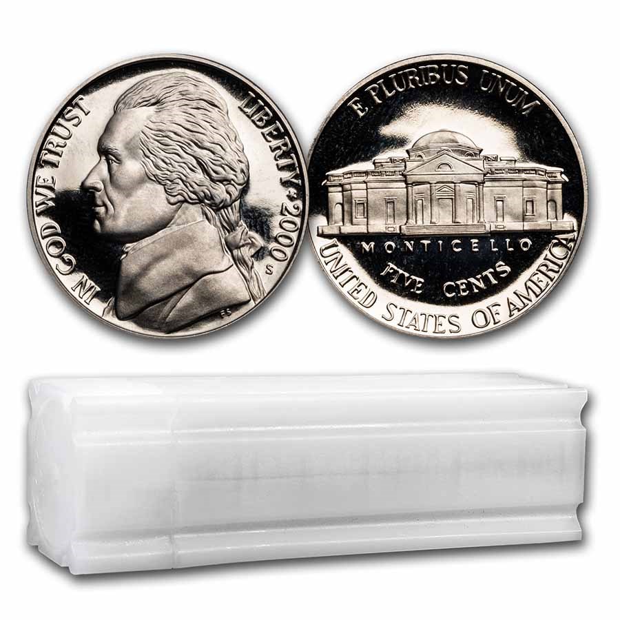 2000-S Jefferson Nickel 40-Coin Roll Proof