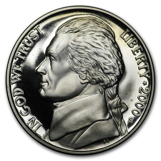 2000-S Jefferson Nickel Gem Proof 2000-S Jefferson Nickel Gem Proof