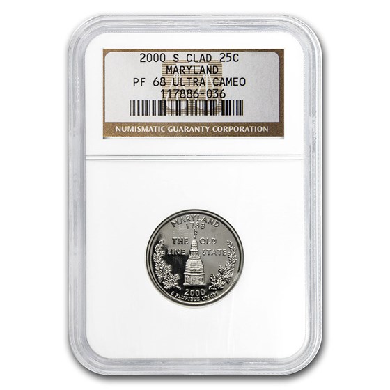 2000-S Maryland State Quarter PF-68 UCAM NGC 2000-S Maryland State Quarter PF-68 UCAM NGC