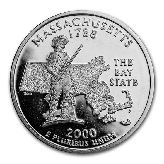 2000-S Massachusetts State Quarter Gem Proof (Silver)
