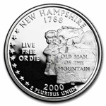 2000-S New Hampshire Statehood Quarter 40-Coin Roll Prf (Silver)