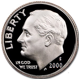 2000-S Roosevelt Dime Gem Proof