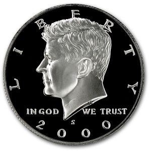 2000-S Silver Kennedy Half Dollar Gem Proof 2000-S Silver Kennedy Half Dollar Gem Proof
