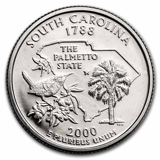Buy 2000 S Sc Statehood Quarter 40 Coin Roll Pf Clad Apmex