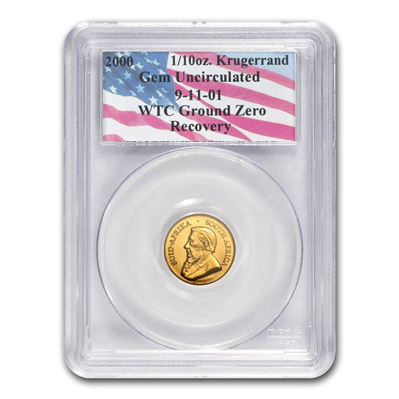 2000 South Africa 1/10 oz Gold Krugerrand Unc PCGS (WTC) 2000 South Africa 1/10 oz Gold Krugerrand Unc PCGS (WTC)