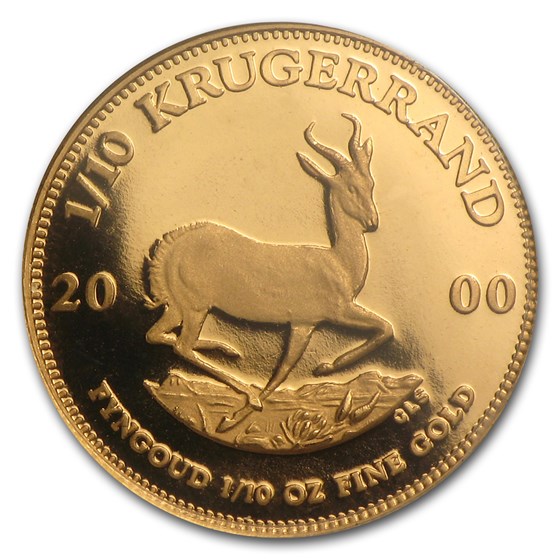 2000 South Africa 1/10 oz Proof Gold Krugerrand 2000 South Africa 1/10 oz Proof Gold Krugerrand