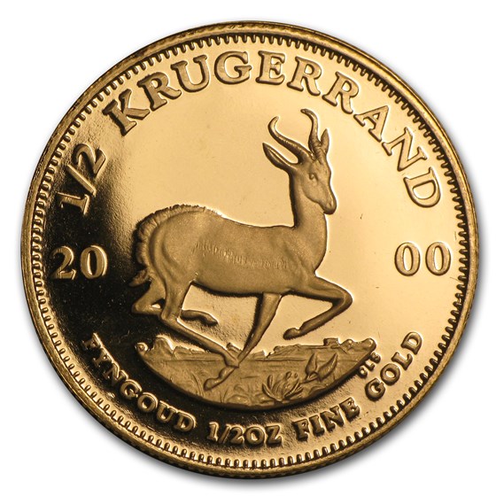 2000 South Africa 1/2 oz Proof Gold Krugerrand 2000 South Africa 1/2 oz Proof Gold Krugerrand
