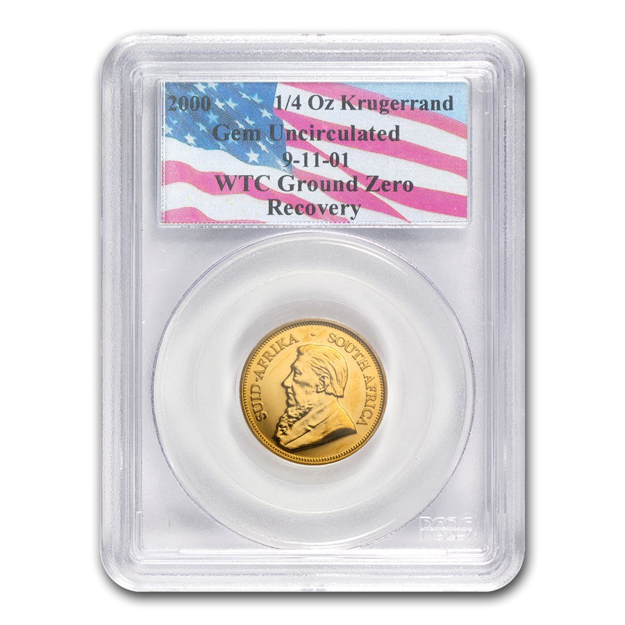 2000 South Africa 1/4 oz Gold Krugerrand Unc PCGS (WTC)
