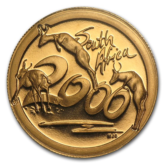 2000 South Africa 1/4 oz Gold Proof Springbok 2000 South Africa 1/4 oz Gold Proof Springbok