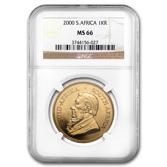 2000 South Africa 1 oz Gold Krugerrand MS-66 NGC 2000 South Africa 1 oz Gold Krugerrand MS-66 NGC