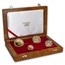 2000 South Africa 4-Coin Gold Krugerrand Proof Set (Box & COA)