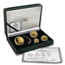 2000 South Africa 4-Coin Gold Natura Sable Antelope Proof Set