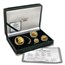 2000 South Africa 4-Coin Gold Natura Sable Antelope Proof Set