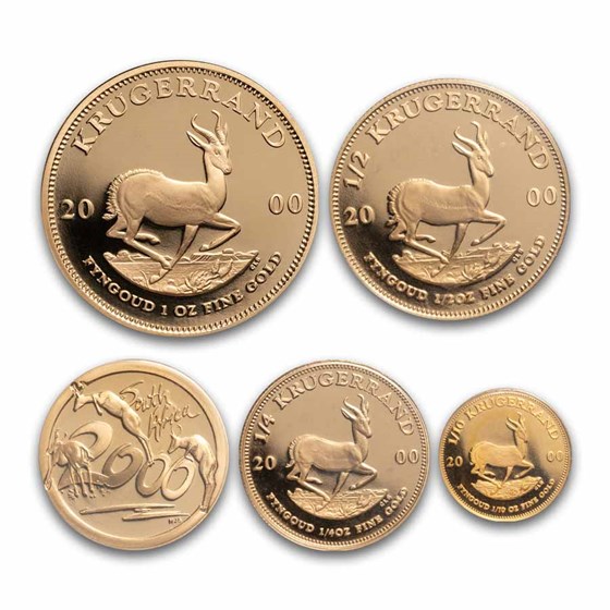2000 South Africa 5-Coin Gold Krugerrand Proof Set (No Box/COA) 2000 South Africa 5-Coin Gold Krugerrand Proof Set (No Box/COA)