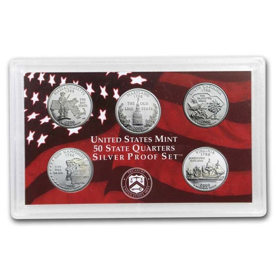 2000 State Quarters Silver Proof Set (No Box/COA) 2000 State Quarters Silver Proof Set (No Box/COA)