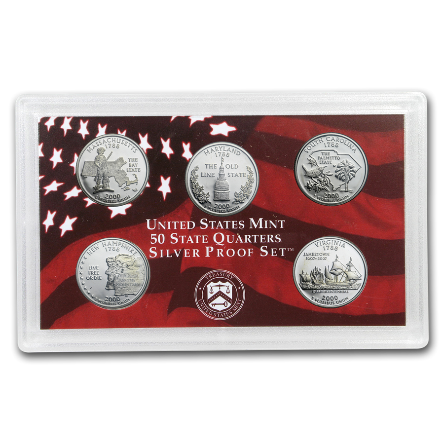 Buy 2000 State Quarters Silver Proof Set (No Box/COA) APMEX