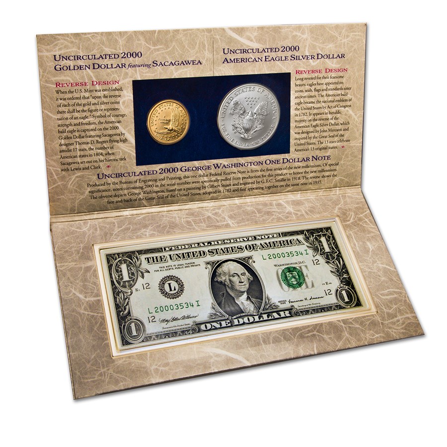 2000 U.S. Millennium Coinage and Currency Set (w/Box & COA)