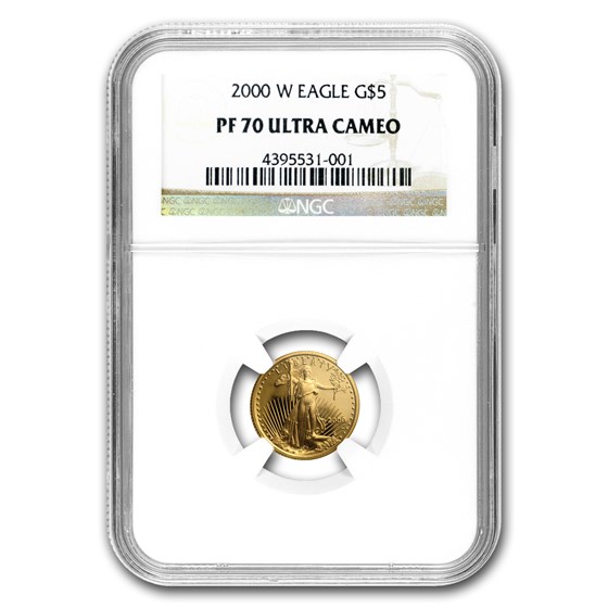 2000-W 1/10 oz Proof American Gold Eagle PF-70 NGC 2000-W 1/10 oz Proof American Gold Eagle PF-70 NGC