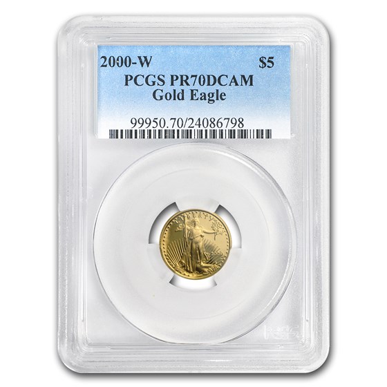 2000-W 1/10 oz Proof American Gold Eagle PR-70 PCGS 2000-W 1/10 oz Proof American Gold Eagle PR-70 PCGS