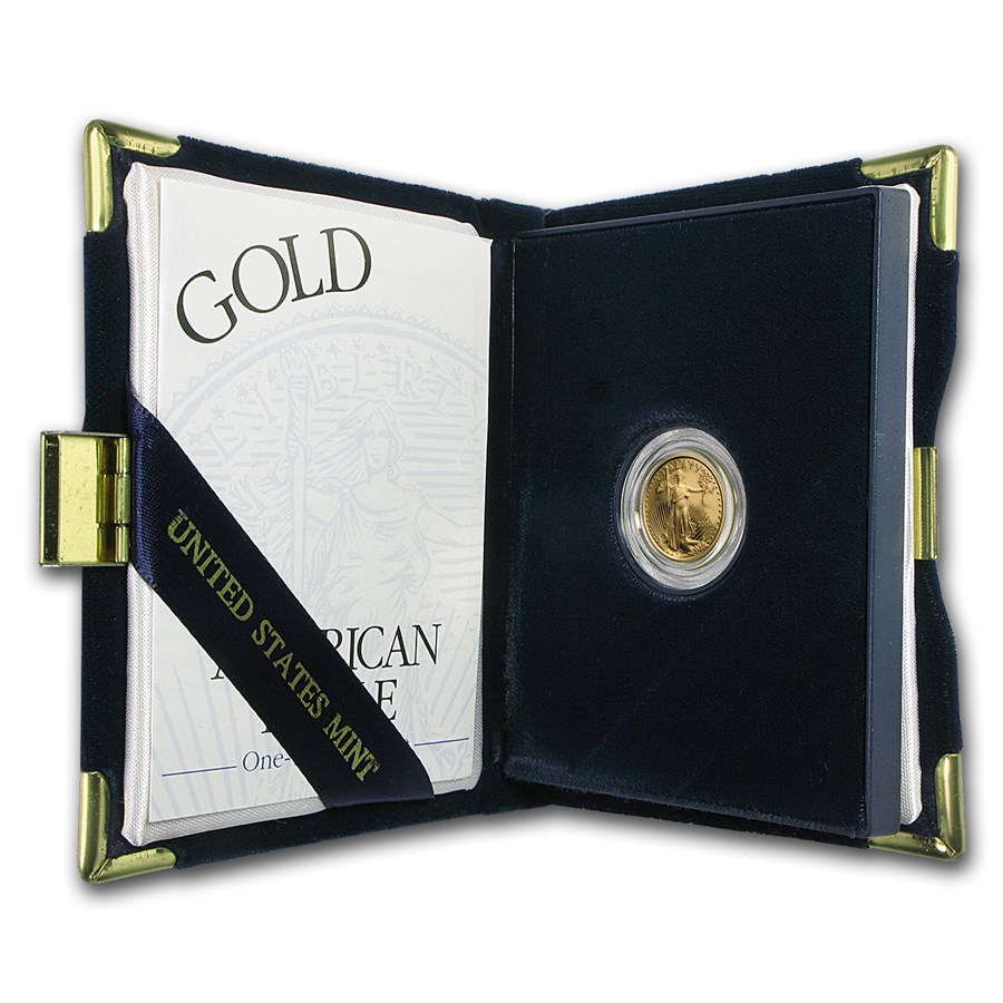 2000-W 1/10 oz Proof American Gold Eagle (w/Box & COA)