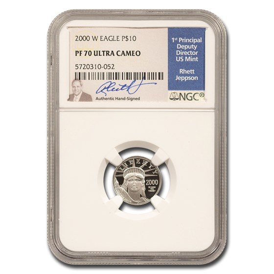 2000-W 1/10 oz Proof American Platinum Eagle PF-70 NGC (Jeppson) 2000-W 1/10 oz Proof American Platinum Eagle PF-70 NGC (Jeppson)