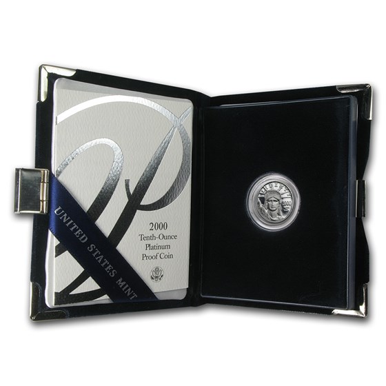 2000-W 1/10 oz Proof American Platinum Eagle (w/Box & COA) 2000-W 1/10 oz Proof American Platinum Eagle (w/Box & COA)