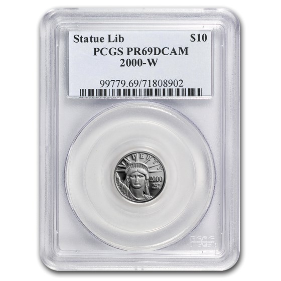 2000-W 1/10 oz Proof Platinum American Eagle PR-69 PCGS 2000-W 1/10 oz Proof Platinum American Eagle PR-69 PCGS