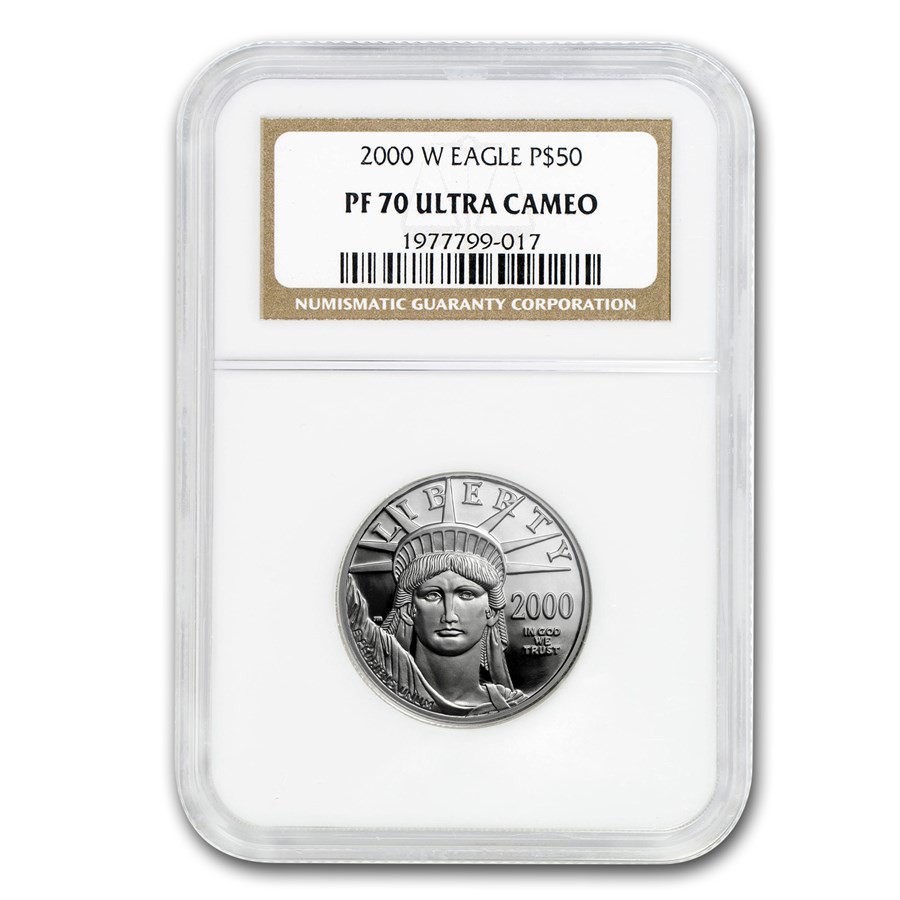2000-W 1/2 oz Proof American Platinum Eagle PF-70 NGC
