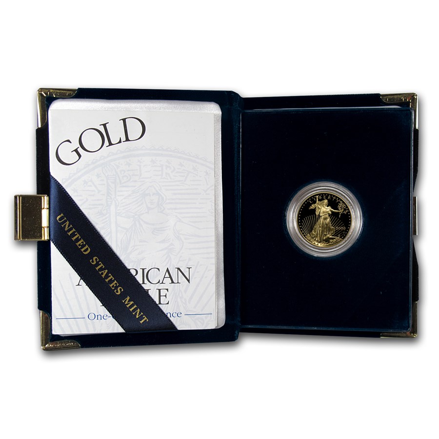 2000-W 1/4 oz Proof American Gold Eagle (w/Box & COA)