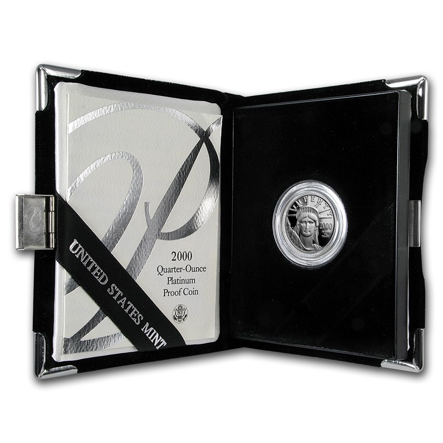 2000-W 1/4 oz Proof American Platinum Eagle (w/Box & COA)