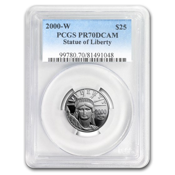 2000-W 1/4 oz Proof Platinum American Eagle PR-70 PCGS 2000-W 1/4 oz Proof Platinum American Eagle PR-70 PCGS