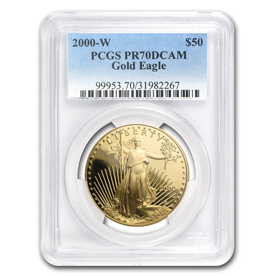 2000-W 1 oz Proof American Gold Eagle PR-70 DCAM PCGS 2000-W 1 oz Proof American Gold Eagle PR-70 DCAM PCGS