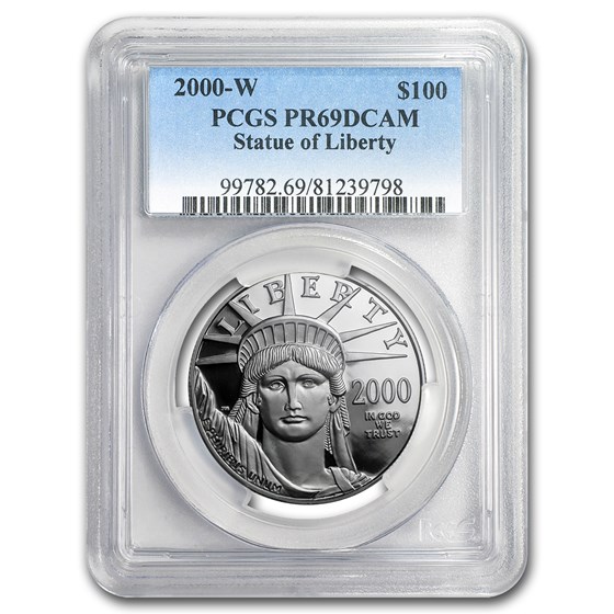 2000-W 1 oz Proof American Platinum Eagle PR-69 DCAM PCGS 2000-W 1 oz Proof American Platinum Eagle PR-69 DCAM PCGS