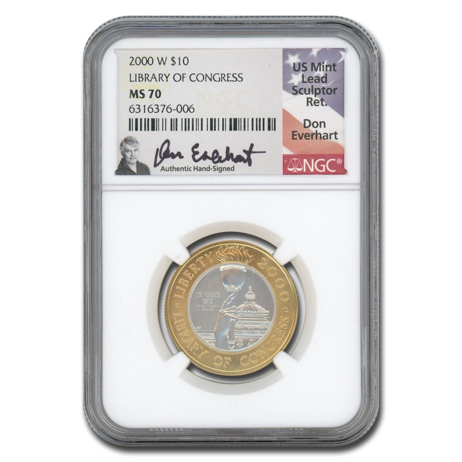 2000-W $10 Commem Library of Congress MS-70 NGC (Everhart)