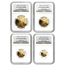 2000-W 4-Coin Proof American Gold Eagle Set PF-70 NGC