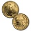 2000-W 4-Coin Proof American Gold Eagle Set (w/Box & COA)