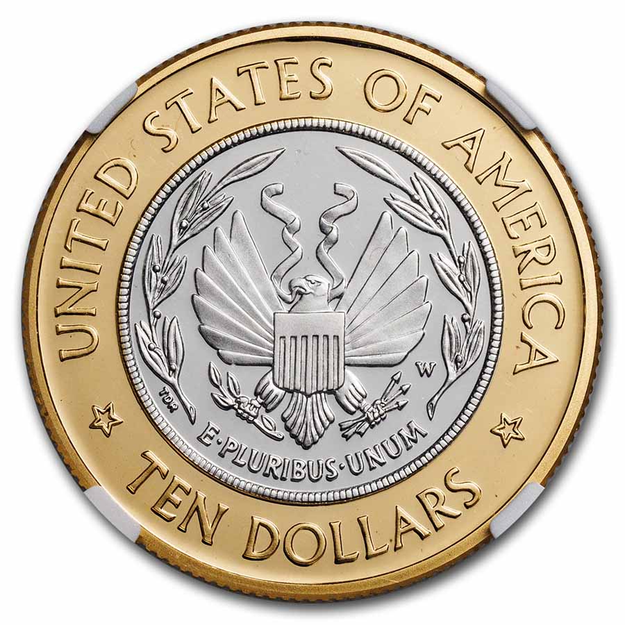 Buy 2000-W Gold/Platinum $10 Commem Library of Congress PF-70 NGC