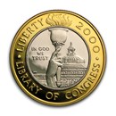2000-W Gold/Platinum $10 Commem Library of Congress Pf (Capsule)