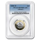 2000-W Gold/Platinum $10 Commem Library of Congress PR-70 PCGS