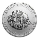 2000 Zambia 1 oz Silver Elephant BU