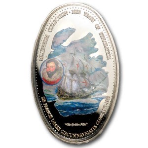 2000 Zambia 1000 Kwacha Sir Francis Drake Proof 2000 Zambia 1000 Kwacha Sir Francis Drake Proof