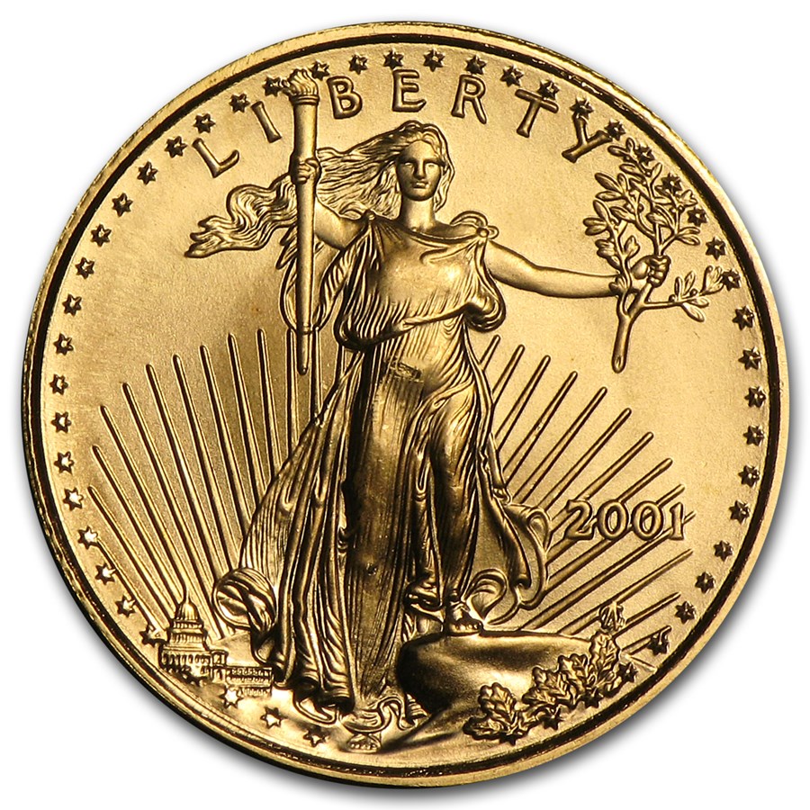 2001 1/10 oz American Gold Eagle BU